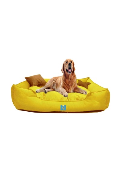 Mavi Vitrin Yıkanabilir Büyük Irk Köpek Yatağı Silikonlu Elyaf Dolgulu 90 x 65 CM