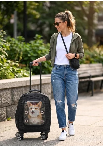 Diamond Model Prime Serisi Kedi Köpek Taşıma Çantası, Siyah