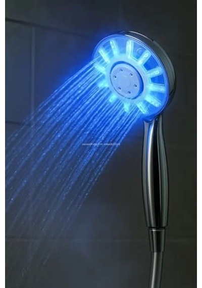 Led Duş Başlığı, Sıcaklık Göstergeli Ve Su Tasarruflu, Krom Renk 6998