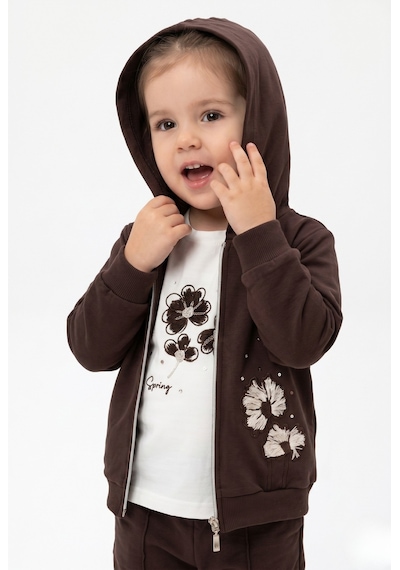 Toontoy Kids Toontoy Kız Çocuk 3'lü Eşofman Takımı Uzun Kollu Bisiklet Yaka Nakışlı T-shirt - Kapüşonlu Fermuarlı Hırka- Beli Paçası Lastikli Eşofman Altı 25042 Kahve Toontoy Kids Toontoy Kız Çocuk 3'lü Eşofman Takımı Uzun Kollu Bisiklet Yaka Nakışlı T-shirt - Kapüşonlu Fermuarlı Hırka- Beli Paçası Lastikli Eşofman Altı 25042 Kahve