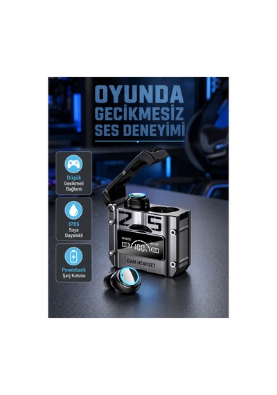 Trendlia Powerbank Özellikli Bluetooth Kulaklık Ergonomik, Suya Dayanıklı