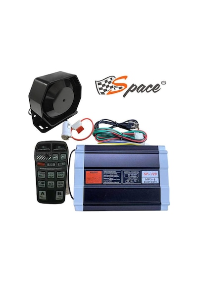 Space Polis İtfaiye Ambulans Sireni Uzaktan Kumandalı 300w Bluetooth Ve Mp3 Özellikli / Sssr49 O A581182023