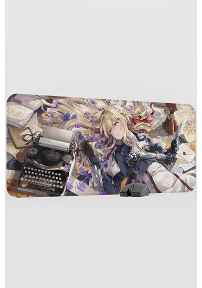 Violet Evergarden Anime V4 - 90x40 Xxl Gaming Kauçuk Kaymaz Taban Mouse Pad Fare Altlığı