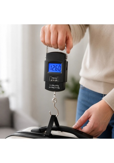 50 Kg Hassas Dijital El Kantarı Lcd Ekranlı Taşınabilir Bagaj Tartısı