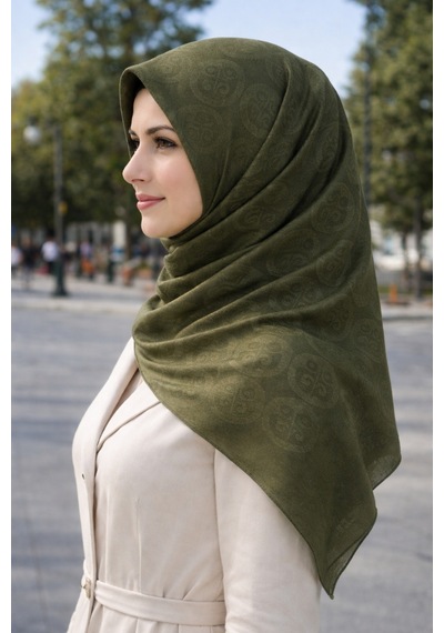 Pierre Cardin Lyocell Naia Rivela Şal 6080200-951 Haki Haki