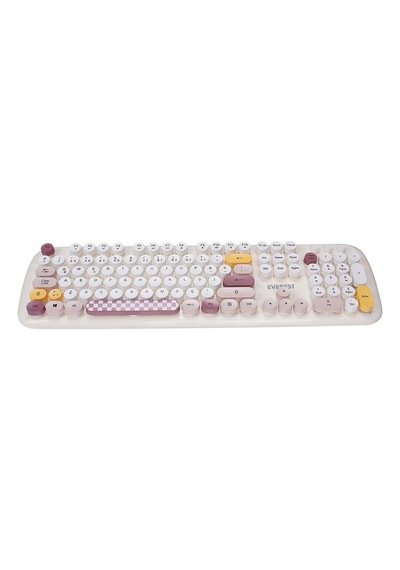 Km-6284 Whısker Renkli Tuşlu Kablosuz Q Klavye + Mouse Set Diğer