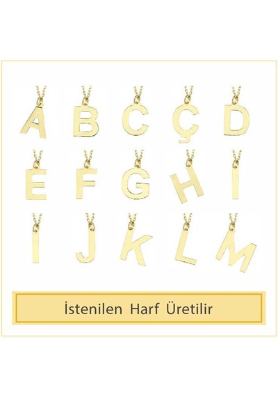 14 Ayar Altın V Harfli Kolye N11.4346