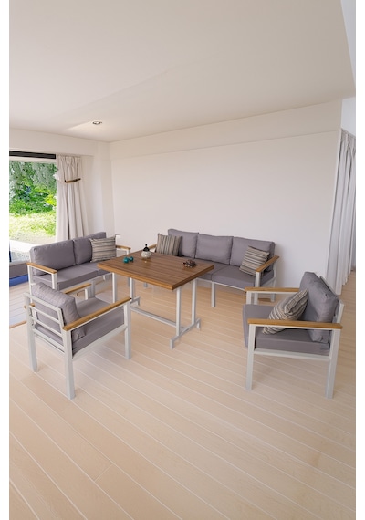 Neokas Bahçe Mobilyası, 1 +1 +2+ 3+ Masa, Balkon Takımı, Kafe Koltuğu, Bekleme Alanı Koltuğu Beyaz