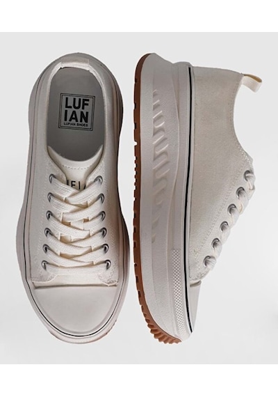 Lufian 121230092 Shay Kadın Jean Sneaker Spor Ayakkabı Beyaz Siyah