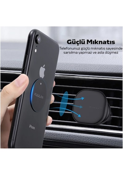 Kuulaa Magnetic-Mıknatıslı Telefon Tutucular Için Metal Plaka Set (543010802)