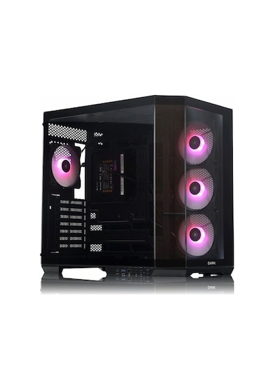Temperli Cam Kasa İle 4x12cm Argb Led Fanlı Oyuncu Kasası