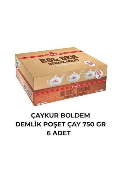 Çaykur Boldem Demlik Poşet Çay 750gr X6 Adet
