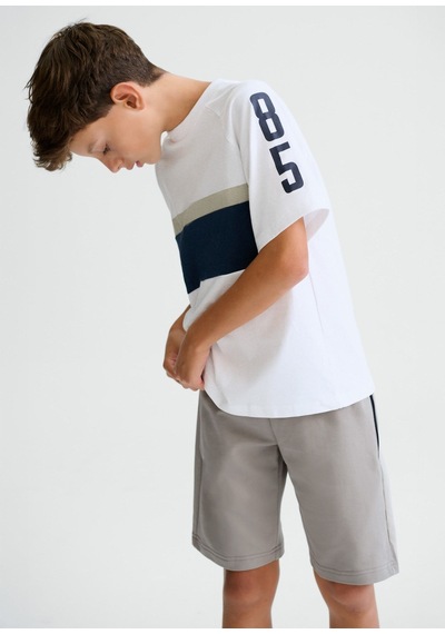 Mayoral Erkek Çocuk Penye Şort Tshirt Takım Beyaz