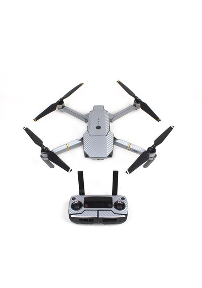 DJI Mavic Pro için Gümüş Karbon Grafik Su Geçirmez Pvc Cilt Çıkar
