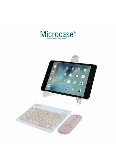 Microcase Huawei Matepad 11.5 2026 İle Uyumlu Tablet Çanta+türkçe Bluetooth Klavye +mouse+ Standı - Pembe Al8127