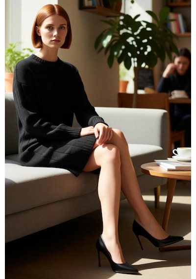 Ersefa Moda Oversize Casual Günlük Çift Plaka Triko Bisiklet Yaka Uzun K Siyah Ersefa Moda Oversize Casual Günlük Çift Plaka Triko Bisiklet Yaka Uzun K Siyah