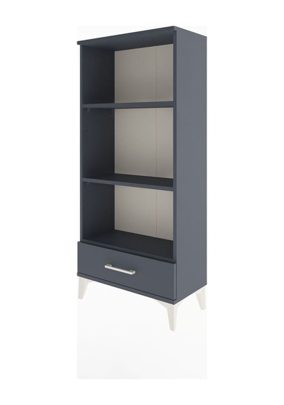 Arges Dolap 3 Raflı Tek Çekmeceli 60x30x134 Antrasit-antrasit Antrasit
