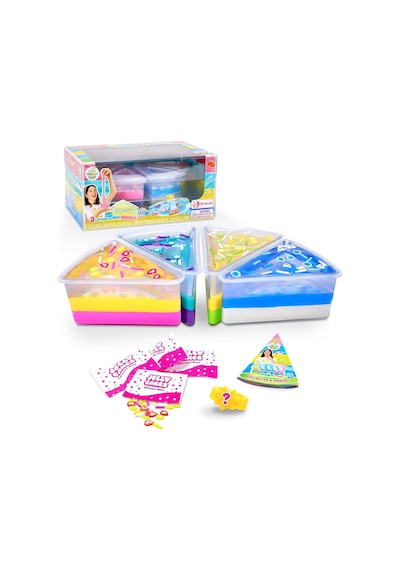 Jelly Cakes 4'lü Paket Seti Squishy 3 Katmanlı Sıkmalık Sürpriz Yüzüklü Pasta Dilimli Duyusal Slime Çok  Renkli