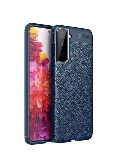 Tedar Samsung Galaxy Uyumlu S21 Kılıf Auto Focus Kapak - Lacivert Najmaddin Standart
