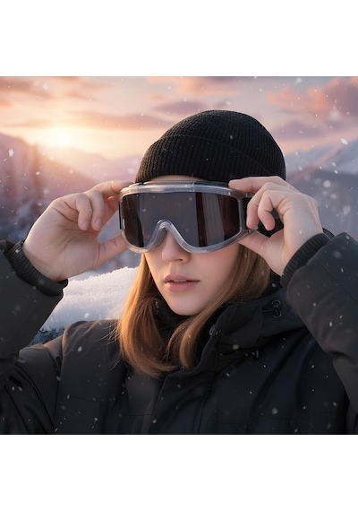 2 Adet Kayak Gözlüğü Füme Ventilli Güneş Kar Koruyucu Gözlük Uv Korumalı Snowboard Glasses Gözlük Füme