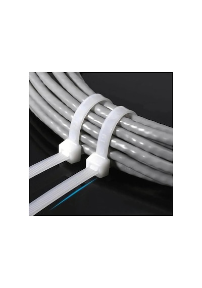 3.6x150 Mm Plastik Cırt Kelepçe 100'lü Paket Dayanıklı, Çok Amaçlı Kablo Bağı