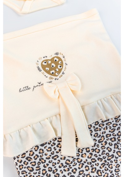 Babymod Leopar Desenli 8'li Kız Bebek Hastane Çıkışı Bebek Takımı