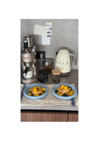 Mavi Donut Seramik Yemek Tabağı 21,5 Cm Mavi - 857417879 Mavi