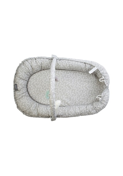 Babyjem Oyuncaklı Anne Baba Yanı Yatağı - Gri 40x65 Cm