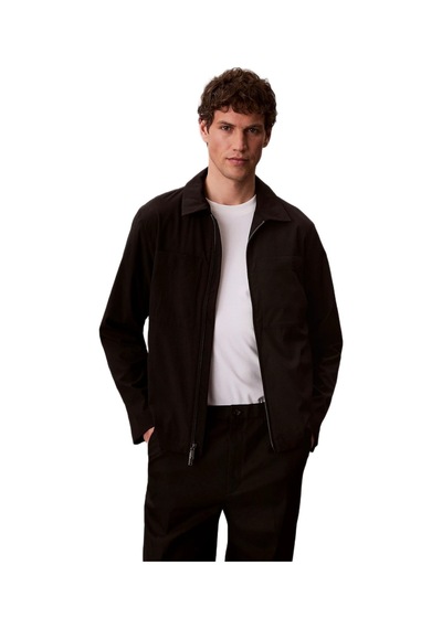 Calvin Klein Lv04lf424g Ls Seersucker Blouson Erkek Ceket Siyah