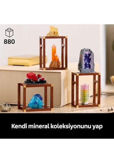 LEGO® Ideas Mineral Koleksiyonu 21362 - Taş Koleksiyoncusu Yetişkinler için Yaratıcı Model Yapım Seti (880 Parça)