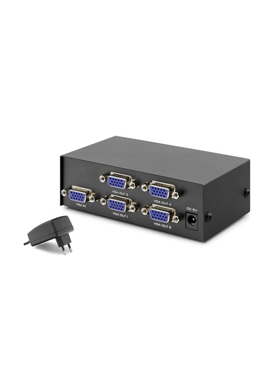 Vga Splitter 1 In 4 Out 200 Mhz - Siyah Hdx1278 Çok Renkli