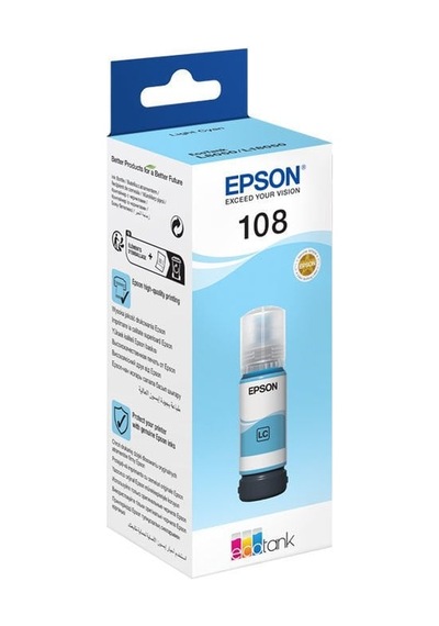 Epson T09c5 108 Light Cyan Açık Mavi Şişe Mürekkep T09c54 L18050-