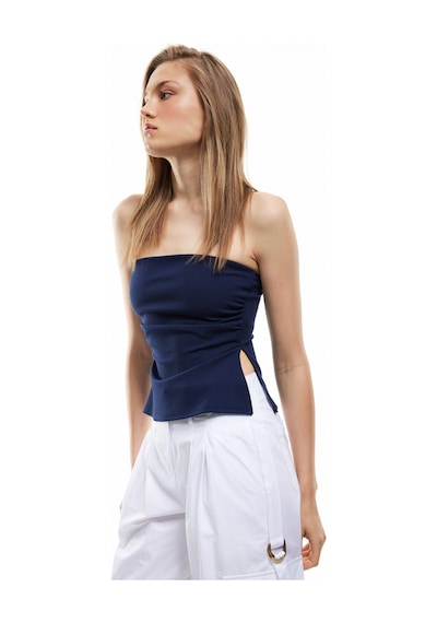 Koton Krep Scuba Kumaş Drape Detaylı Asimetrik Straplez Üst Lacivert 5sak10017ek Lacivert Koton Krep Scuba Kumaş Drape Detaylı Asimetrik Straplez Üst Lacivert 5sak10017ek Lacivert