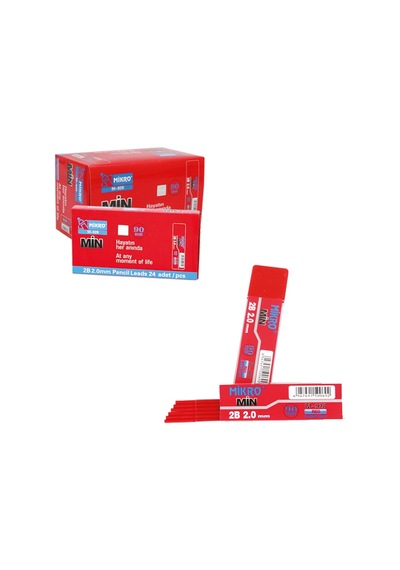 Mikro Teknik Min 2b 90 Mm 2 Mm Kırmızı M-928 Çok Renkli