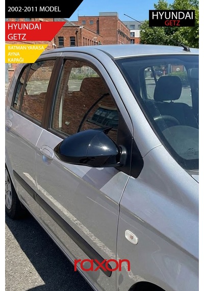 Hyundaı Getz 2002-2011 Batman & Yarasa Ayna Kapağı Parlak Piano Black Sport