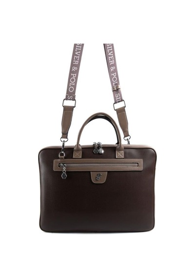 Silver & Polo Silver Polo Kahve - Kahve Düz Kadın Laptop Ve Evrak Çantası Sp1175