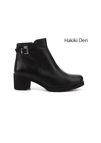 Gönderi(R) Gönderi R Kadın Siyah Fermuarlı Kalın Topuklu Hakiki Deri Bot Gkzb13447453 Siyah