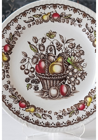 Nurantik Windsor İngiliz Servis Tabağı Meyveli 25 Cm Çok Renkli