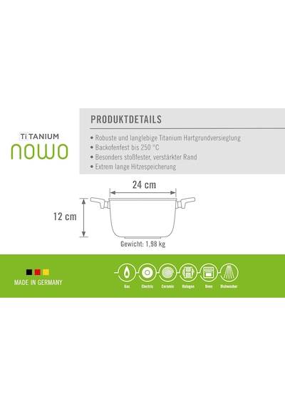 Primanova Tencere, 24 Cm, Derinlik 12 Cm Nt Belirtilmemiş