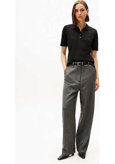 Tommy Hilfiger Kadın 1985 Regular Pique Polo T-shirt Siyah
