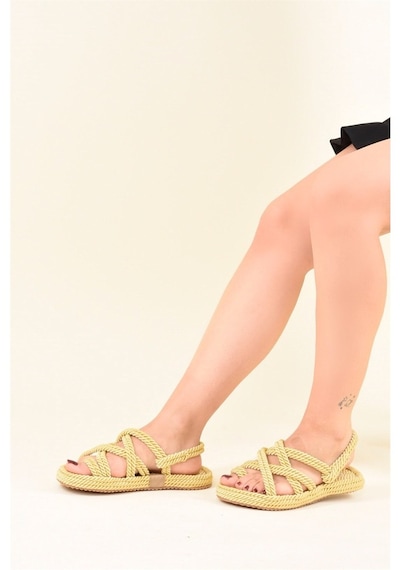 Fox Shoes Sarı Kadın Sandalet F470135104