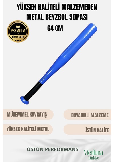 Üstün Tutuş Sağlayan Kırılmaz Ultra Dayanıklı Metal 28" Baseball Beyzbol Sopası 64 Cm Çok Renkli