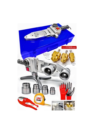 1600w Büyük Boy Metal Gövde Turbo Çift Residans Pprc Plastik Boru Kaynak Makinesi Raybalama Takım