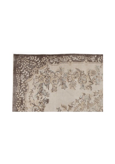 El Dokuması Vintage Yün-pamuk Bej Halı 5946 186 X 296 Cm
