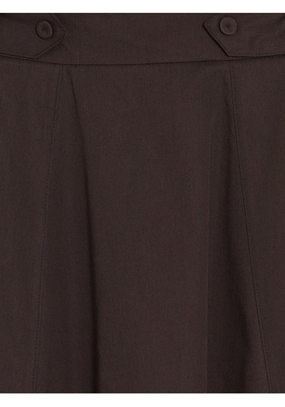 Lcw Modest Kahverengi Beli Lastikli Gabardin Kloş Etek
