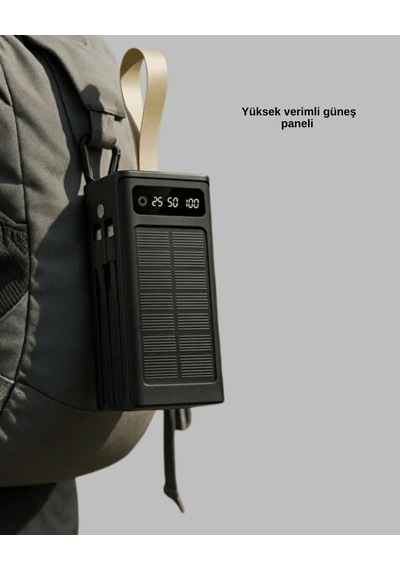 Güneşli Led Işıklı Taşınabilir Powerbank Uczzz50000powerbank-7 Çok Renkli