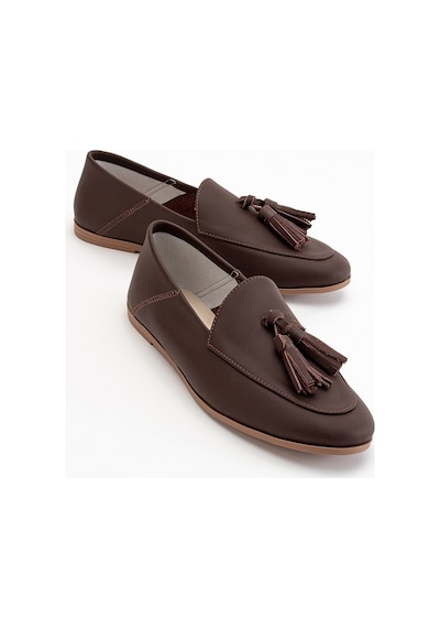 Luvishoes F04 Kahve Cilt Hakiki Deri Ayakkabı Kahverengi