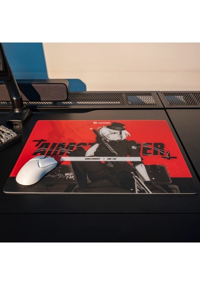 Dream Gamer Aim Stormer Thunder Glass Mousepad - Speed Yüzey Red-450 X 400 Mm