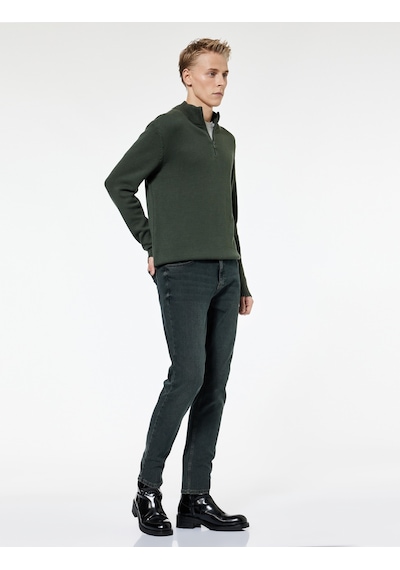 Koton Pamuklu Normal Bel Slim Fit Jean Pantolon - Brad Jean Petrol 6wam40017nd