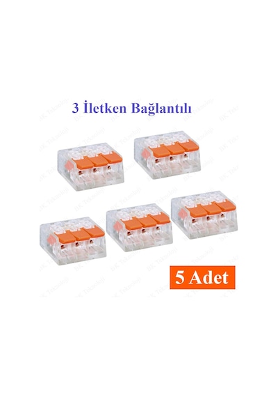 3 İletken Bağlantılı Çok Amaçlı Tırnaklı Buat Klemens - 5 Adet
